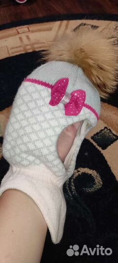 Шапка шлем для девочки