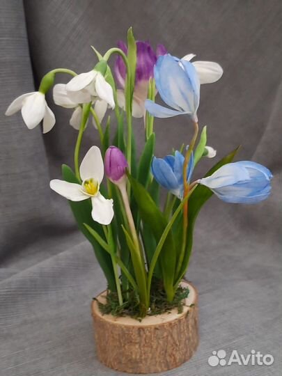 Цветы из холодного фарфора