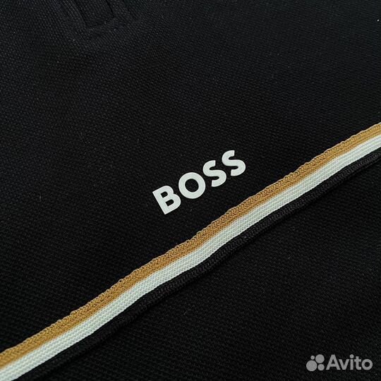 Свитшот полузамок hugo boss черный