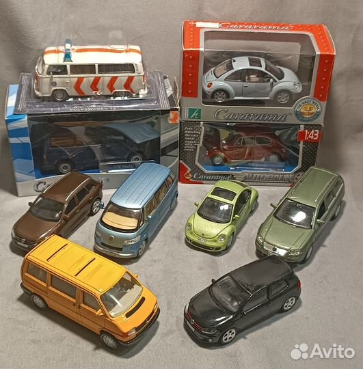 Модели volkswagen Beetle, Golf, transporter 1/43