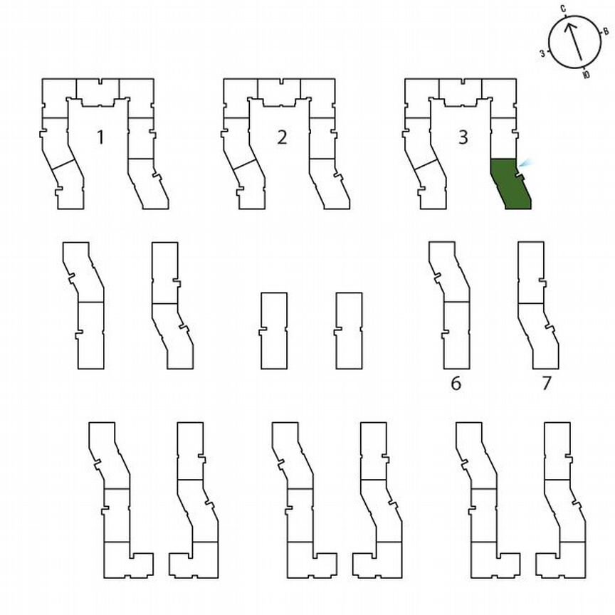 3-к. квартира, 65,5 м², 1/3 эт.
