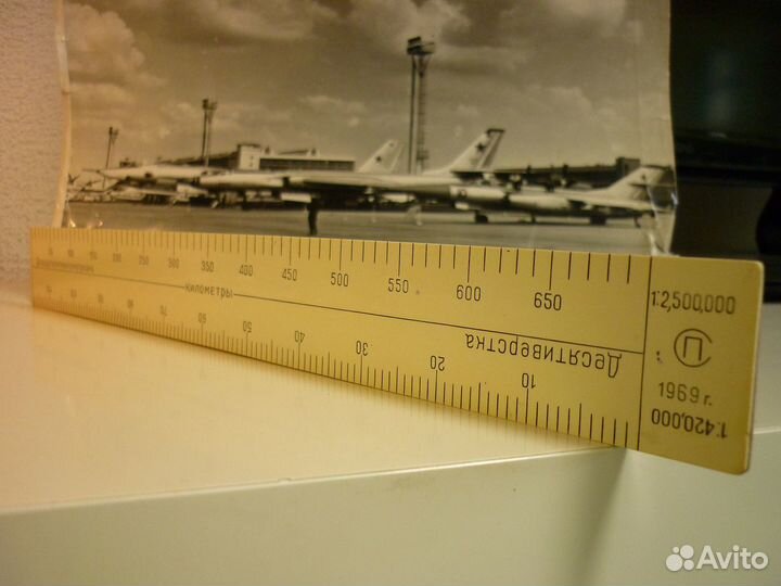 Линейка штурманская 1969 г - пятикилометровка