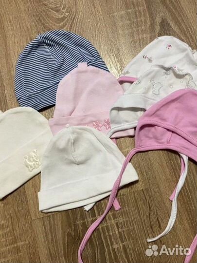 Шапочки для новорожденных