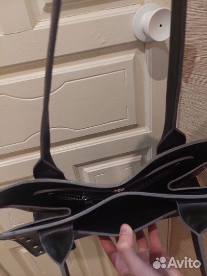 Сумка женская натуральная кожа черная