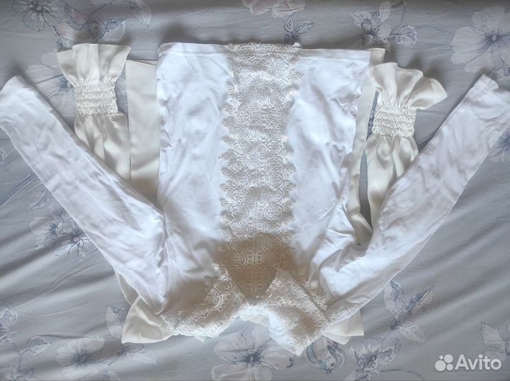 Блузка белая школьная 122 128