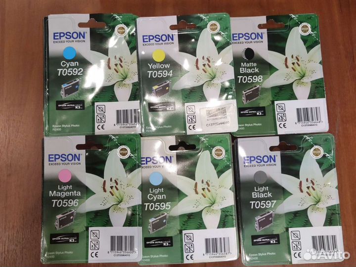 Картриджи Epson T0592, T0594, T0598, T0595