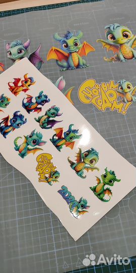 Изготовление бесконтурных наклеек, стикеров UV DTF