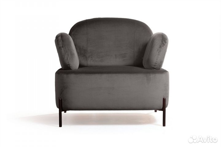 Кресло Dandy, бархат антрацит 14