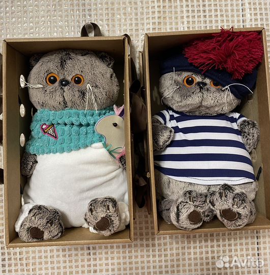 Мягкая игрушка кот басик 25 см новая