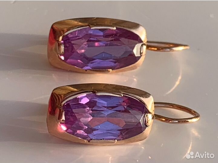 Золотые серьги 583 СССР звезда