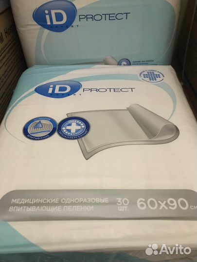 Пеленки ID protect expert одноразовые 60x90, 30 шт