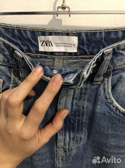 Джинсовая юбка миди zara 24