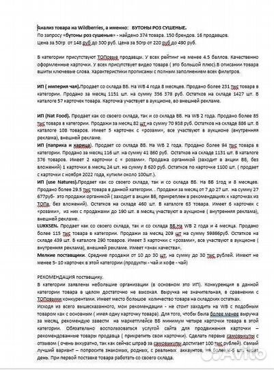 Менеджер на Wildberries, Ozon. сео продвижение