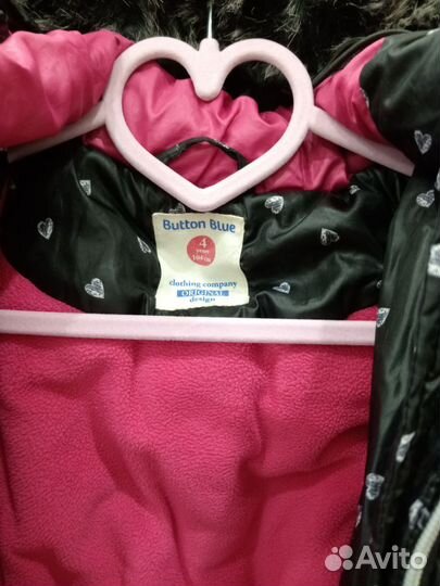 Куртка зимняя для девочки 98 104