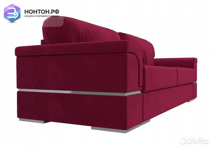 Диван еврокнижка Порту микровельвет бордовый