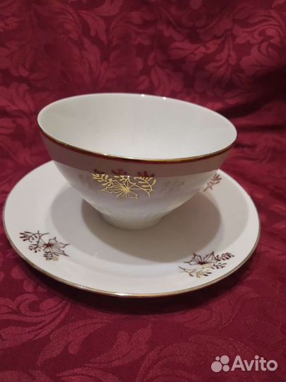 Чашка бульонная на блюдце