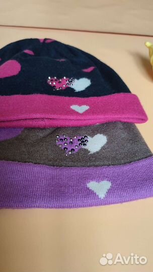 Шапка зимняя на девочку кашемировая 54 56