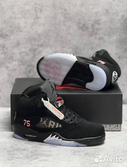 Кроссовки Nike Air Jordan 5 зимние (Арт.81493)