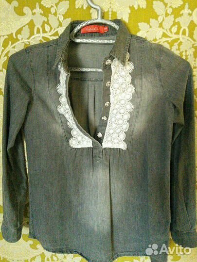 Джинсовая рубашка для девочки