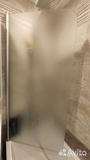 Шторка для ванной, стекло сатин