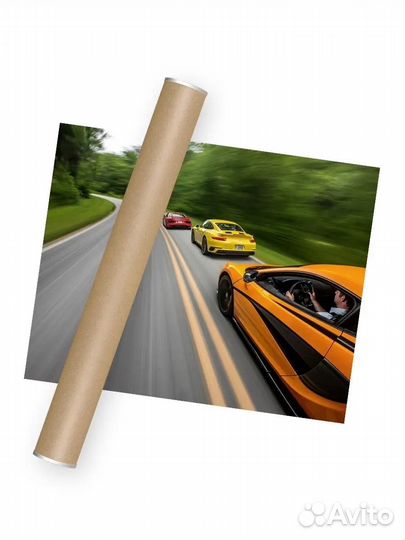 Постер Макларен audi mclaren porsche 40х50