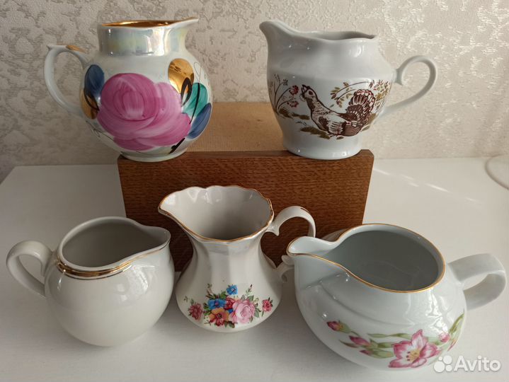 Молочники, сливочники. Соусники. Фарфор. Винтаж