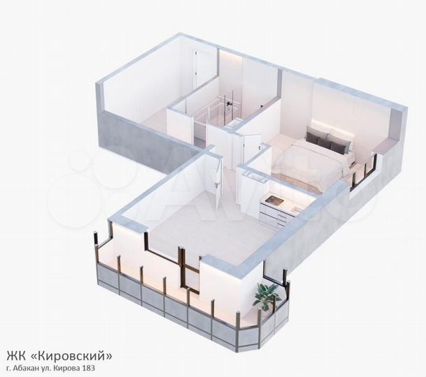 2-к. квартира, 56,4 м², 2/9 эт.