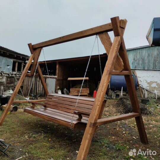 Качеля деревянная