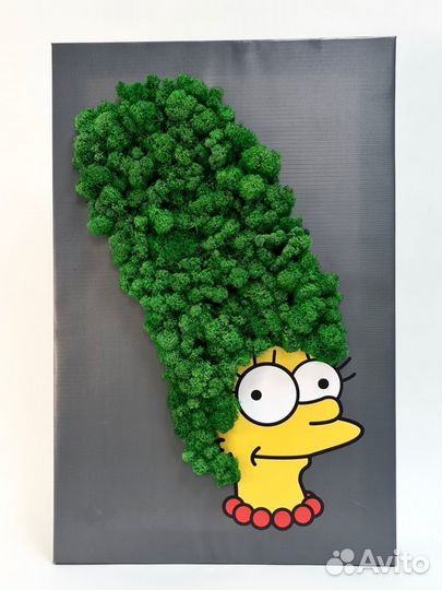 Панно из стабилизированного мха Симпсон