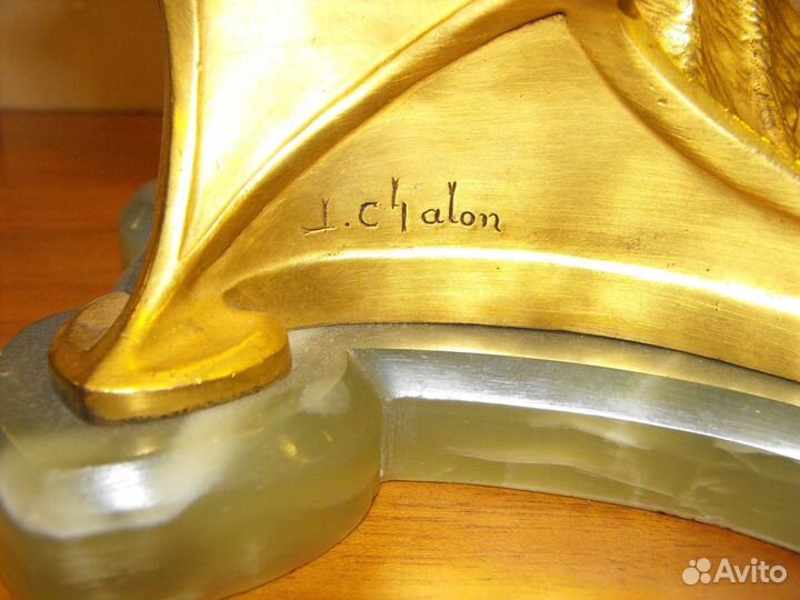 Антиквариат. Чернильный прибор. Статуэтка.Арт Нуво