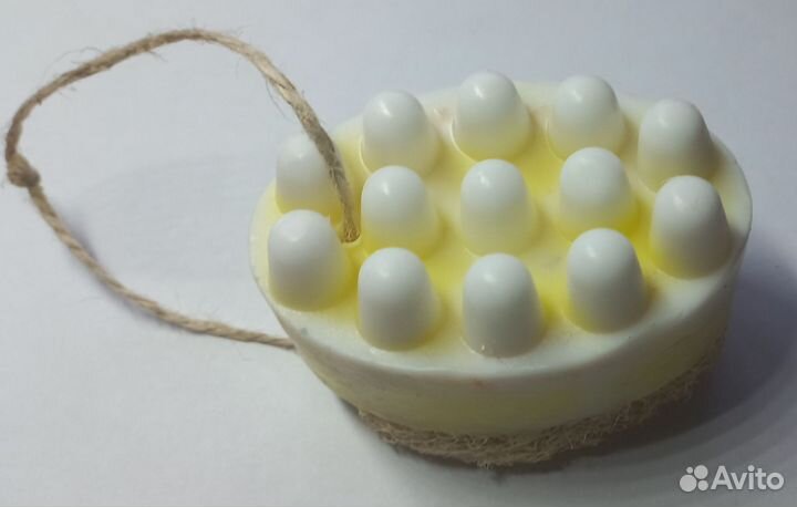 Массажное мыло ручной работы с люфой и без люфы