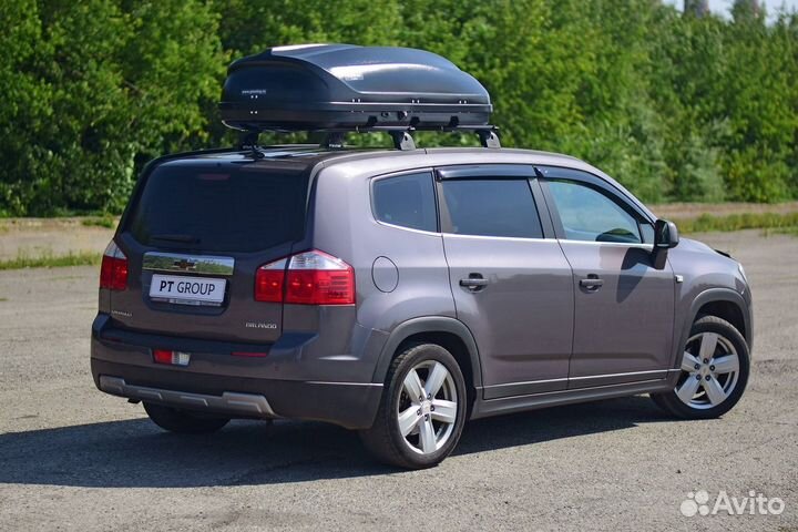 Автобокс багажник на крышу Chevrolet Orlando черны