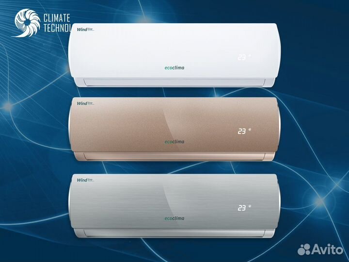 Кондиционер ecoclima wind line (White) Inverter