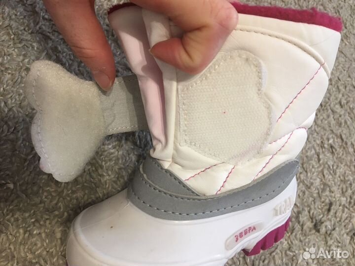Сноубутсы для девочки 20 зебра