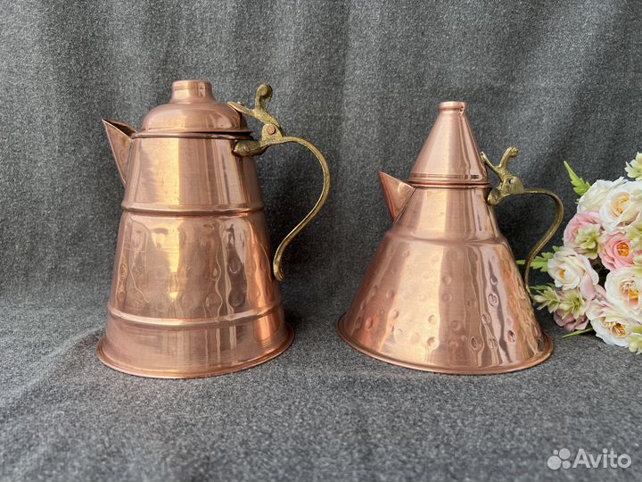 Медный кувшин чайник. Винтаж. Европа