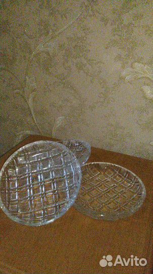 Блюдца хрустальные