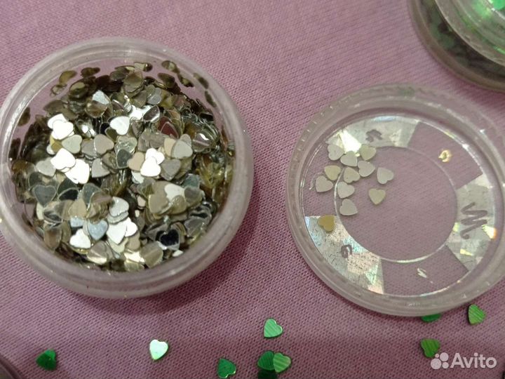 Блестки, украшения для ногтей