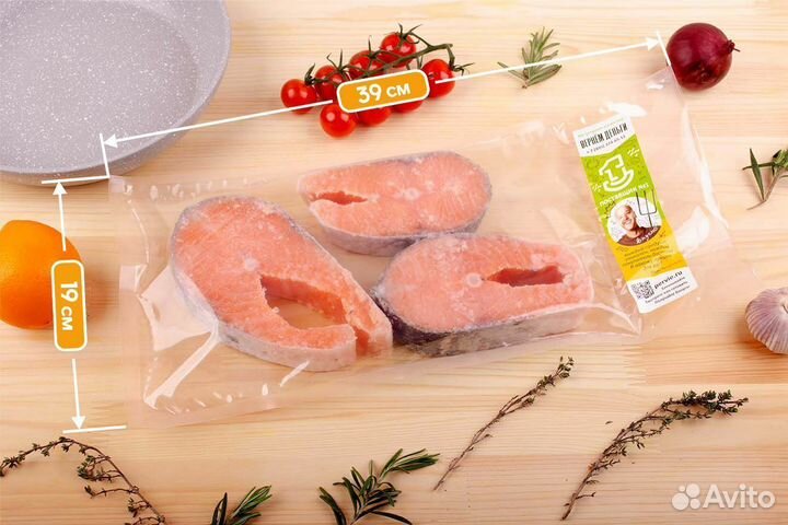 Семга стейк с/м, упаковка 400-600 гр Premium