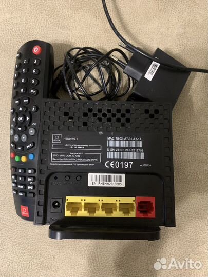Wifi роутер + тв приставка дом.ру