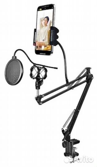 Держатель для микрофона Remax, CK100 Pro, зажим, с