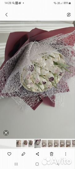 Букет из зефирных цветов