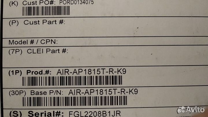 Точка доступа Cisco AIR-AP1815T-R-K9 + бп