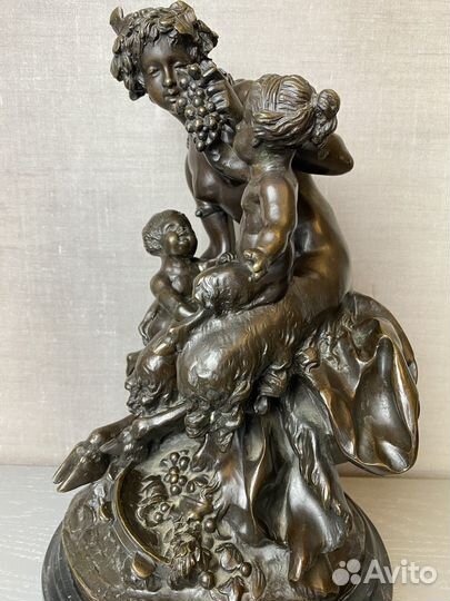 Скульпутура бронза Вакханалия Clodion 19 век