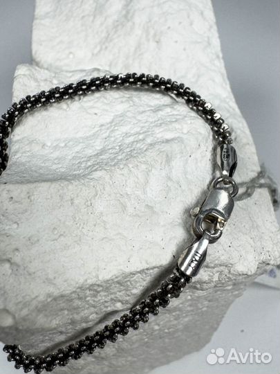 Серебряный женский браслет (размер 17)