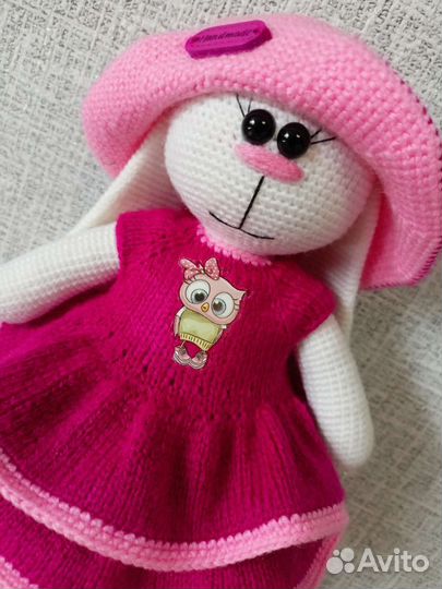 Вязаные игрушки зайка тильда