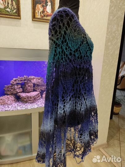 Шаль-накидка с Шерсти и ангоры