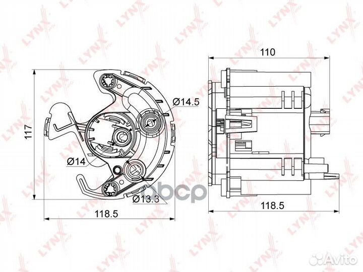 Фильтр топливный LF1002M lynxauto
