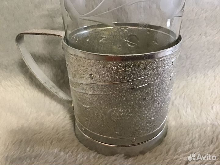 Подстаканник Космос СССР со стаканом
