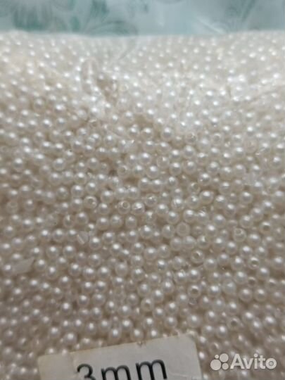 Бусины стекло китай 3 и 4 мм новое