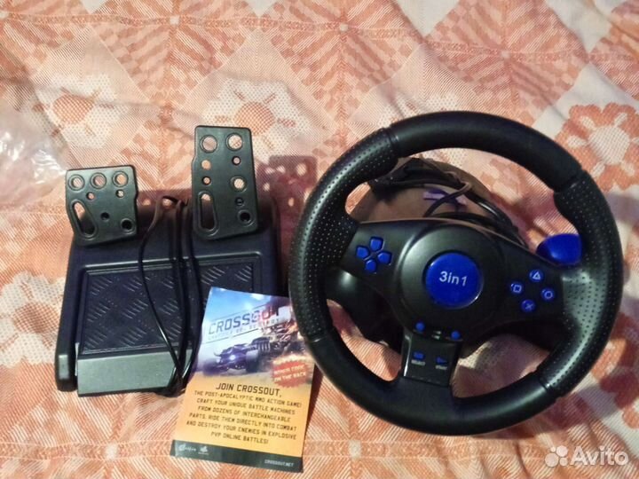 Игровой руль с коробкой передач